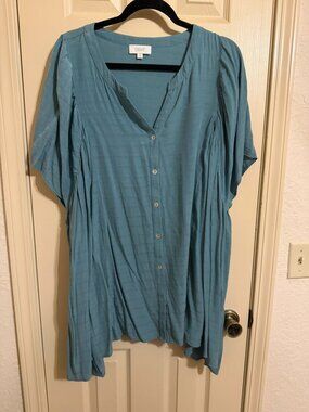 ODDI TEXTURED BABYDOLL TOP